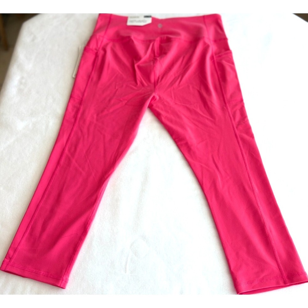 NWT RBX Active Womens Sz: XL Nylon/Spandex Pink Workout Yoga Capri Leggings
